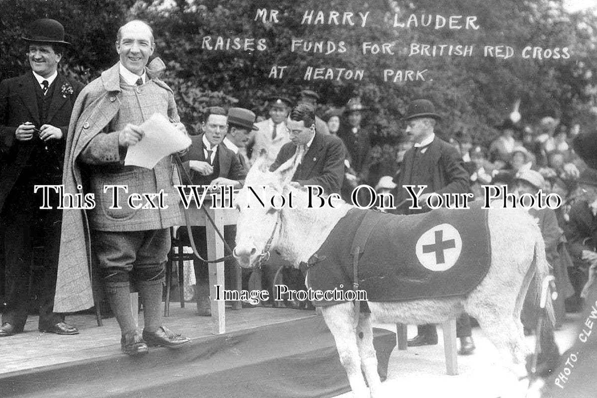 LA 2926 - Harry Lauder Raising Money, Red Cross, Heaton Park, Lancashire