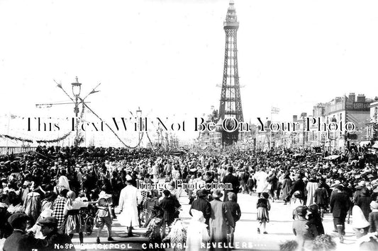 LA 3123 - Carnival Revellers, Tower & Promenade, Blackpool, Lancashire