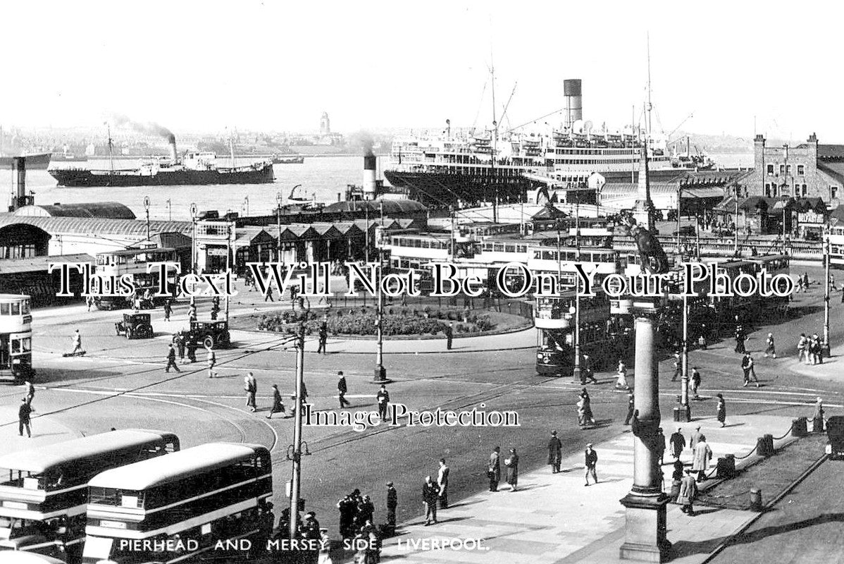 LA 3177 - Pier Head, Merseyside, Liverpool, Lancashire c1938