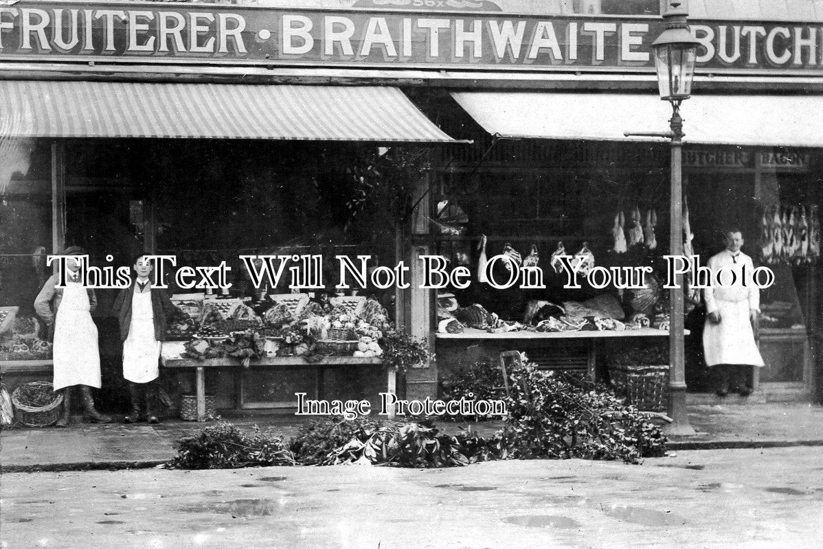 LA 32 - Butcher Shop Front, Claremont Market, Pleasant Street, Blackpool, Lancashire