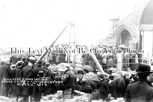 LA 3206 - Shore Church Chancel Stone Laying, Littleborough, Lancashire c1906