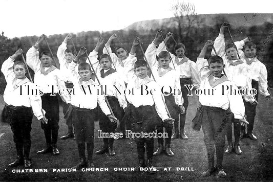 LA 3220 - Chatburn Parish Church Choir Boys At Drill, Lancashire