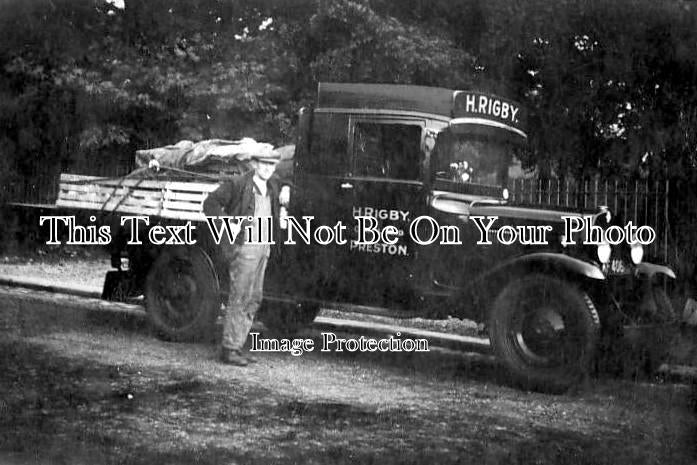 LA 3222 - H Rigby Lorry Chapel Yard, Preston, Lancashire c1925