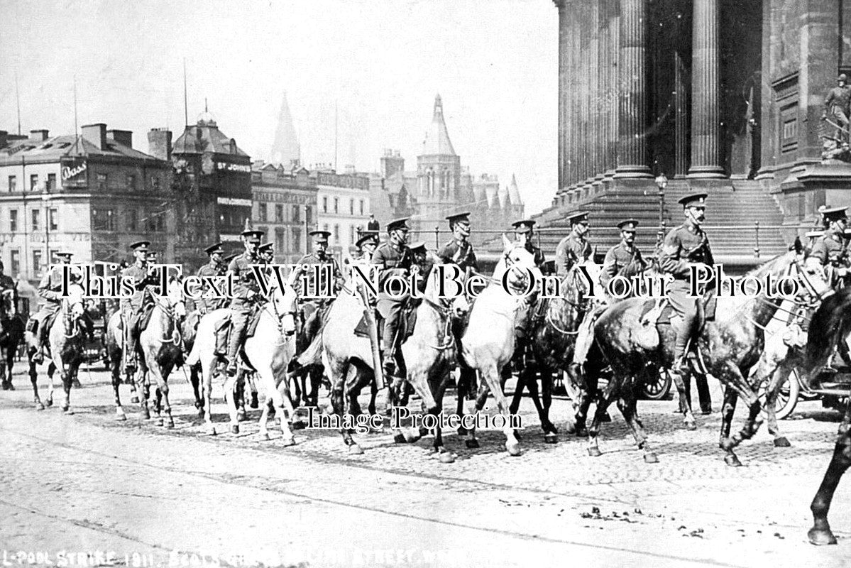 LA 3281 - Liverpool Strikes, Lime Street, Lancashire 1911