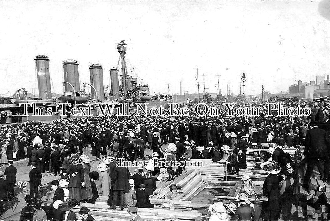LA 3287 - Battleship At Liverpool Landing Stage, Lancashire