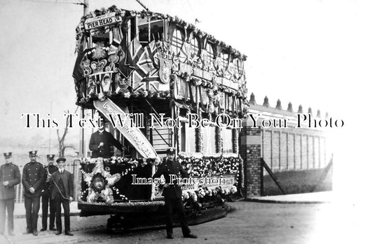 LA 3349 - Liverpool Decorated Tram At Garston, Lancashire 1911