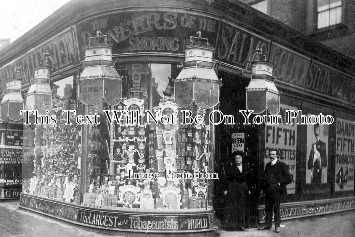 LA 344 - Tobacco Shop Front, Merseyside, Liverpool, Lancashire c1910