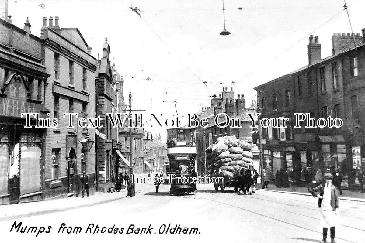 LA 3447 - Oldham Tram Mumps From Rhodes Bank, Lancashire