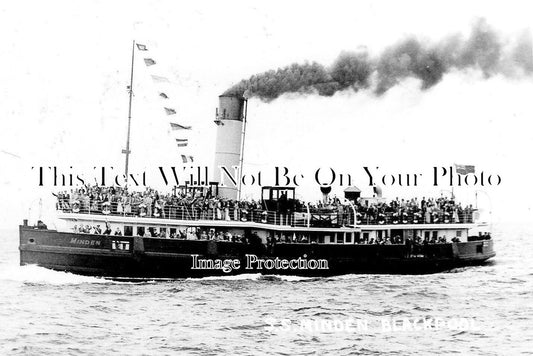 LA 3509 - SS Minden, Blackpool Pleasure Steamer, Lancashire c1937