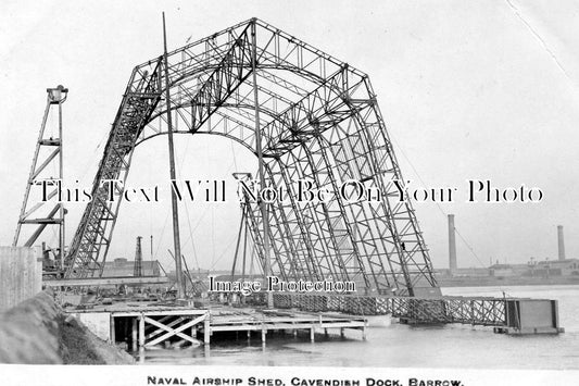 LA 36 - Naval Airship Shed, Cavendish Dock, Barrow in Furness, Lancashire c1911