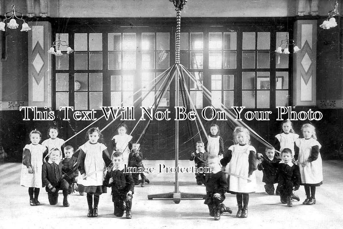 LA 3623 - Maypole Dancing, Didsbury School, Lancashire