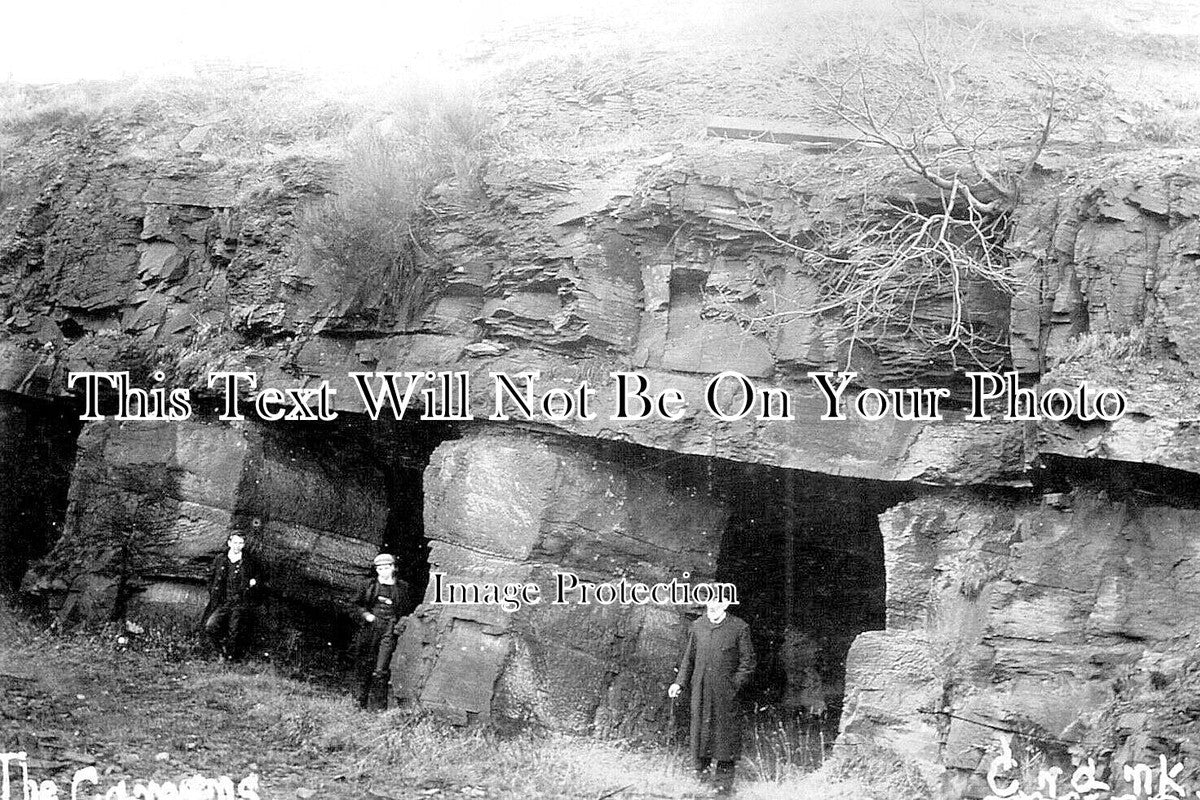 LA 3638 - The Caverns At Crank Delph Quarries, Rainford, Lancashire c1906