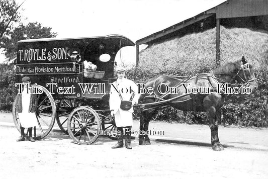 LA 3652 - T Royle & Son, Baker Horse & Cart, Stretford, Lancashire