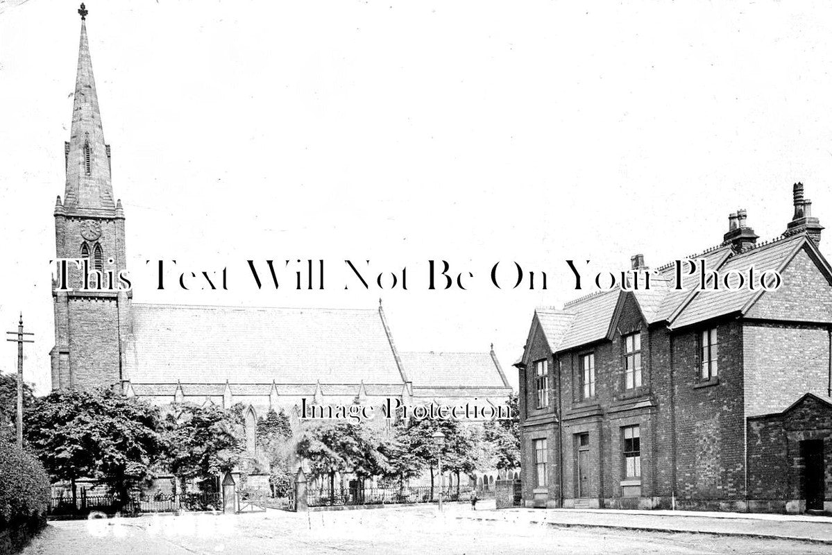 LA 3672 - St Johns Church, Steeple Heaton, Lancashire c1909
