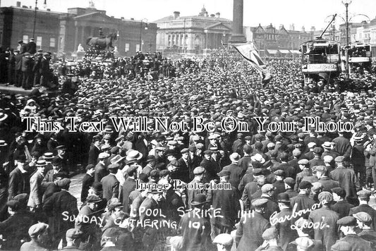 LA 3680 - Liverpool Strike Sunday Gathering, Lime Street, Lancashire 1911