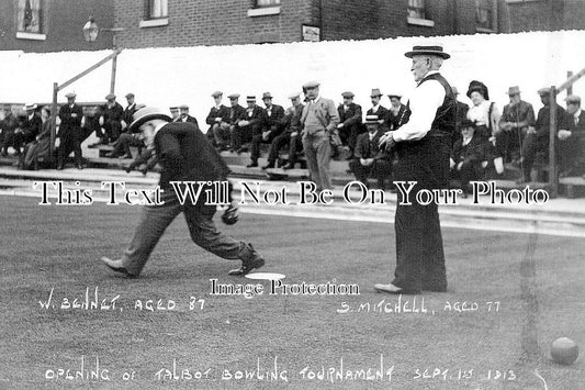 LA 3681 - Opening Of Talbot Bowling Tournament, Blackpool, Lancashire 1913