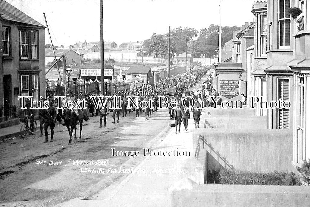LA 3749 - Welch Regiment For Liverpool, Lancashire 1911