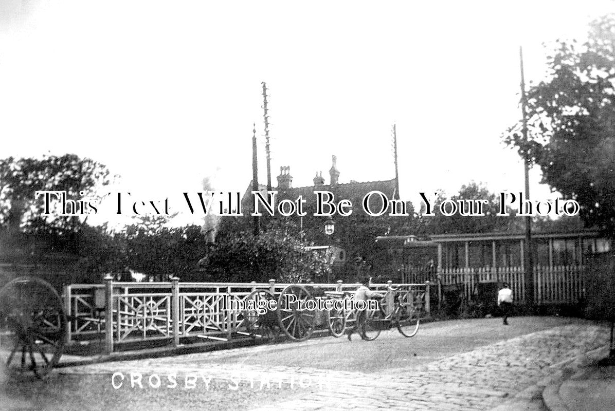 LA 3821 - Crosby Railway Station, Lancashire c1903