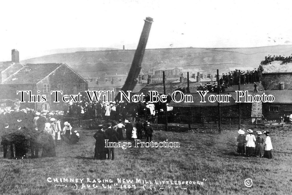 LA 3936 - Chimney Raising, New Mill, Littleborough, Lancashire 1907