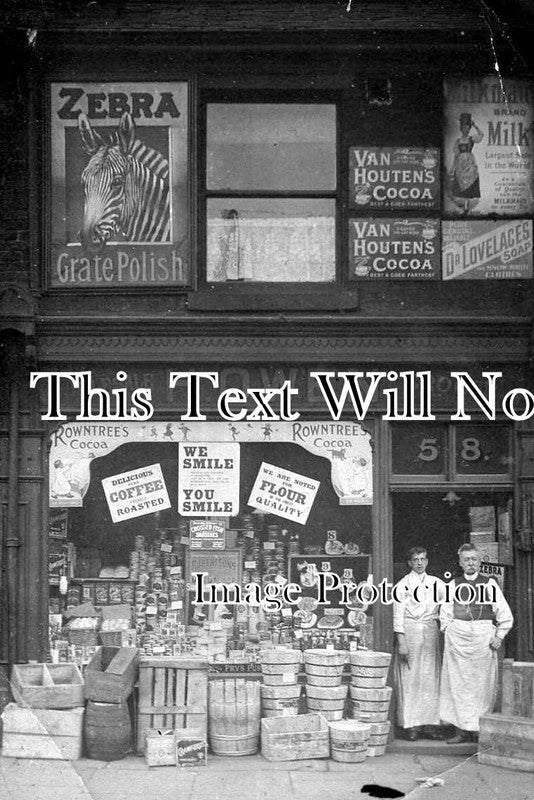 LA 4110 - Grocers Shop, Poulton Le Fylde, Lancashire c1910