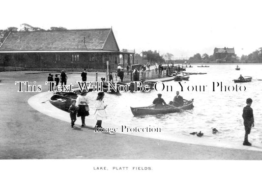 LA 4121 - Lake, Platt Fields, Rusholme, Lancashire c1912