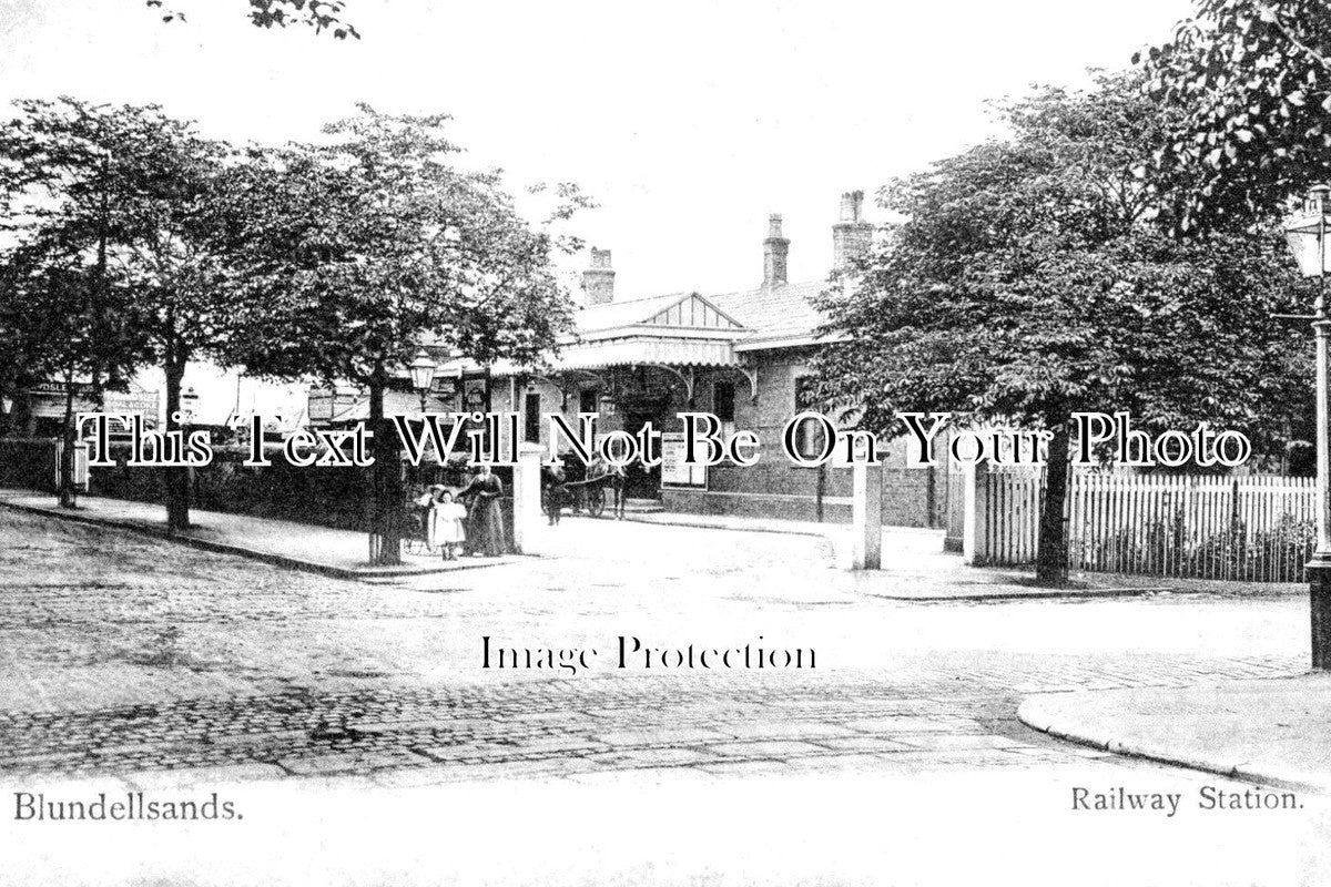 LA 4142 - Blundellsands Railway Station, Lancashire c1911