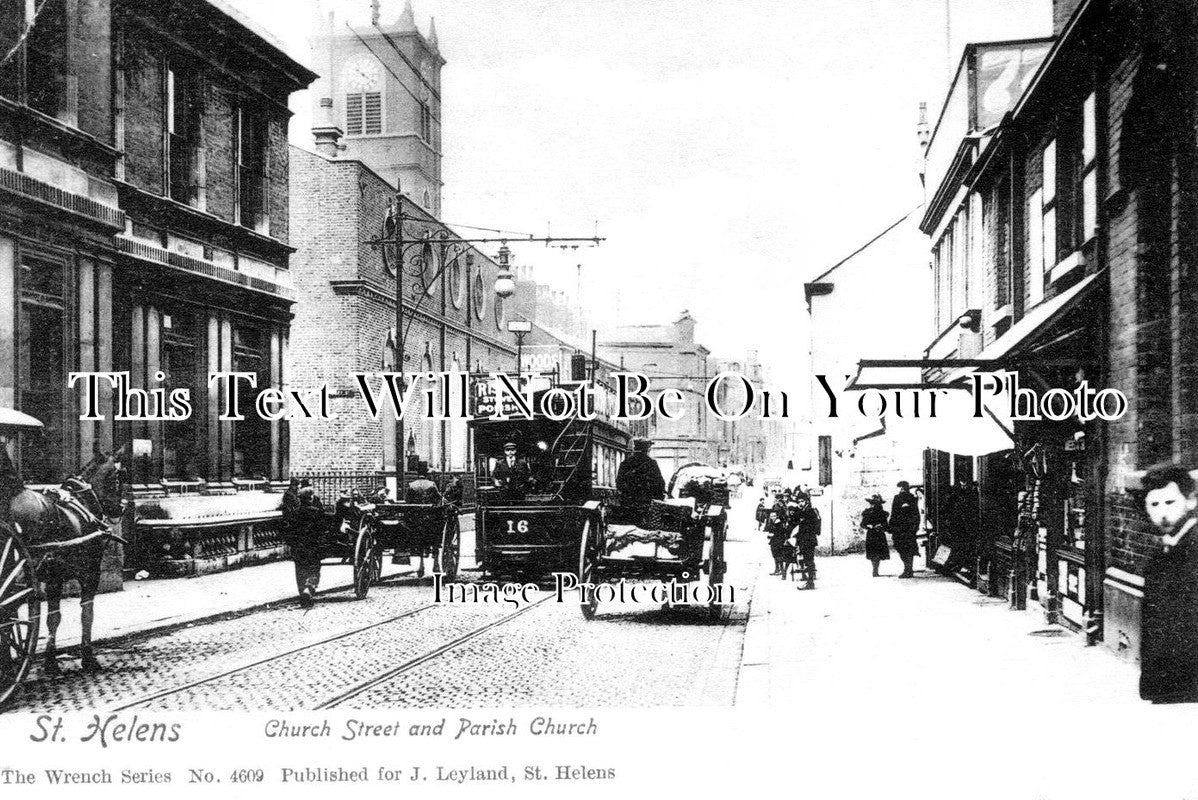 LA 4264 - Church Street & Parish Church, St Helens, Lancashire