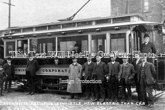 LA 4275 - Accrington & Oswaldtwistle Electric Tram Car, Lancashire 1907