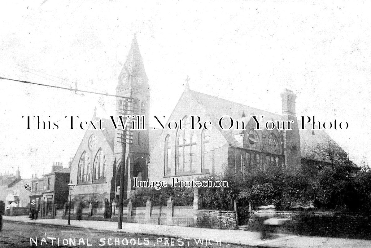 LA 4283 - National Schools, Prestwich, Lancashire c1906