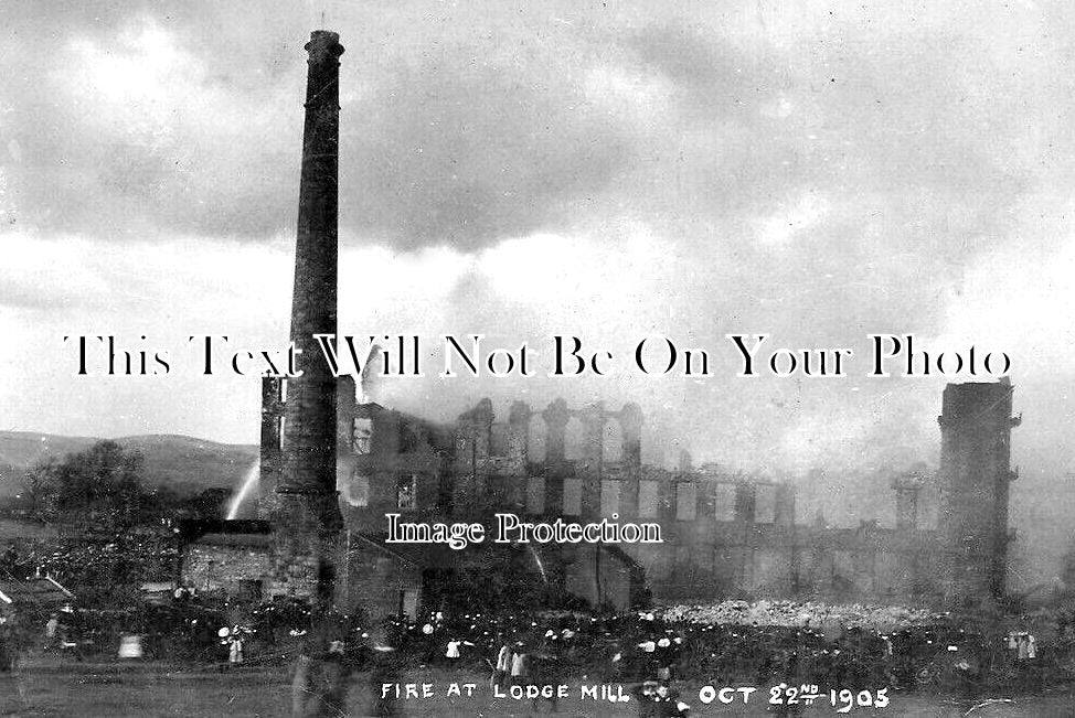 LA 4288 - Fire At Lodge Mill, Burnley, Lancashire 1905