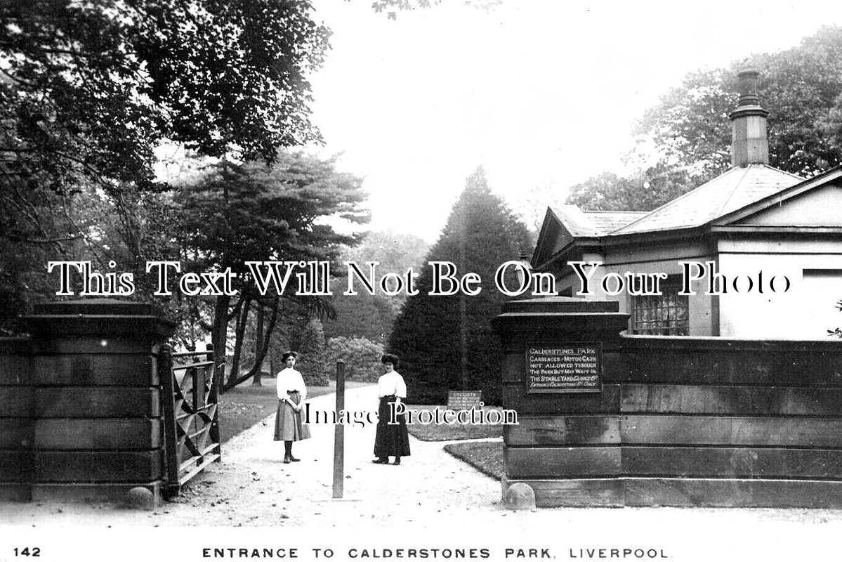 LA 4291 - Entrance To Calderstones Park, Liverpool, Lancashire c1912