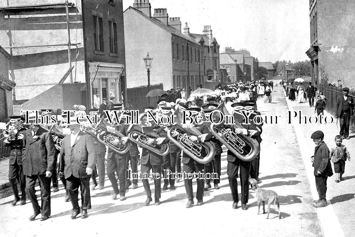 LA 4327 - Askam Town Band, Duke Street, Askam In Furness c1910