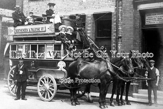 LA 4373 - Horse Drawn Bus, Cheadle, Lancashire