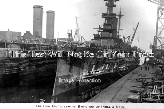 LA 4403 - HMS Emperor Of India & HMS Erin Battleships, Barrow, Lancashire