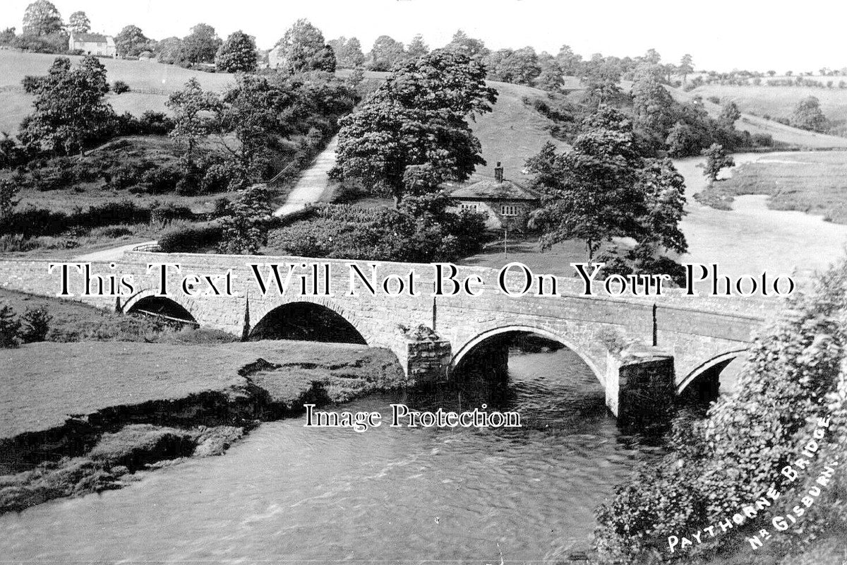 LA 4450 - Paythorne Bridge, River Ribble, Paythorne, Lancashire c1911