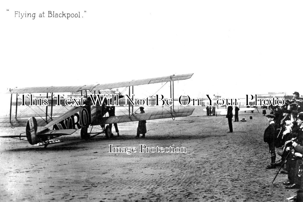 LA 4461 - Flying At Blackpool Avro Aeroplane, Lancashire