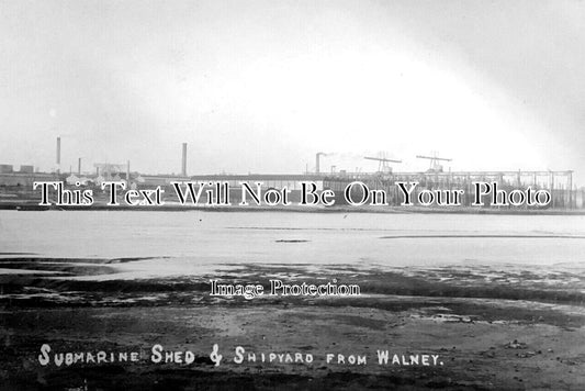 LA 4485 - Submarine Shed & Shipyard From Walney, Barrow, Lancashire