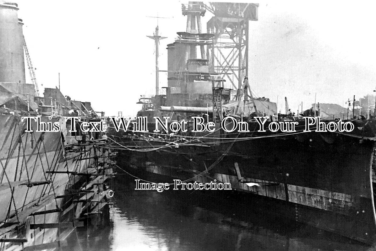 LA 4488 - HMS Emperor Of India & HMS Erin Battleships, Barrow, Lancashire