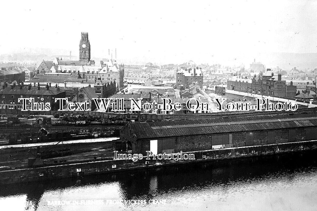 LA 4509 - Barrow In Furness From Vickers Crane, Lancashire