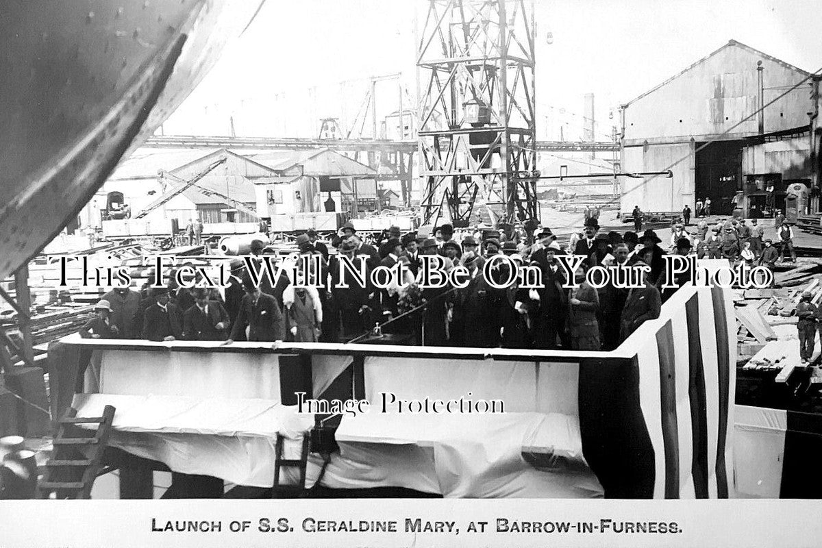 LA 4571 - Launch Of SS Geraldine Mary Ship, Barrow, Lancashire