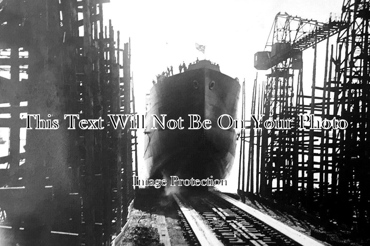 LA 4572 - Launch Of SS Geraldine Mary Ship, Barrow, Lancashire