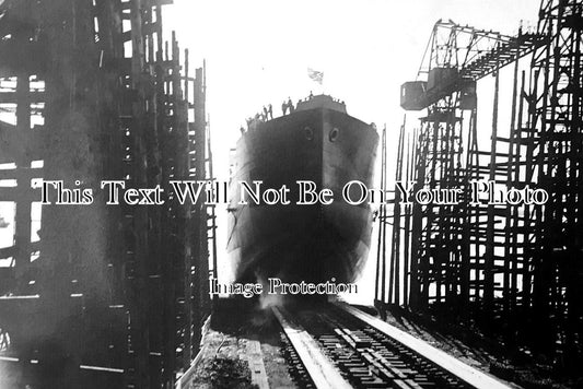 LA 4572 - Launch Of SS Geraldine Mary Ship, Barrow, Lancashire
