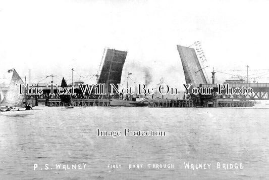 LA 4585 - PS Walney First Boat Through Walney Bridge, Lancashire