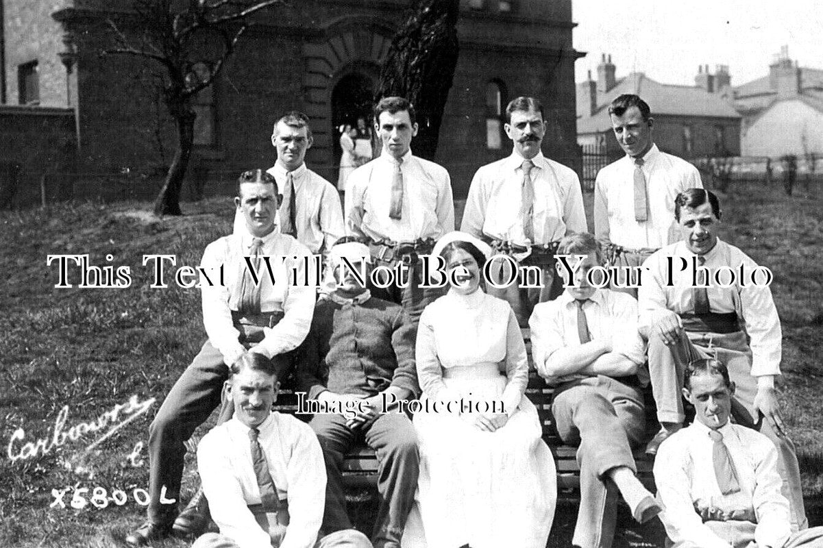 LA 4603 - Wounded Soldiers Outside Hospital, Liverpool, Lancashire