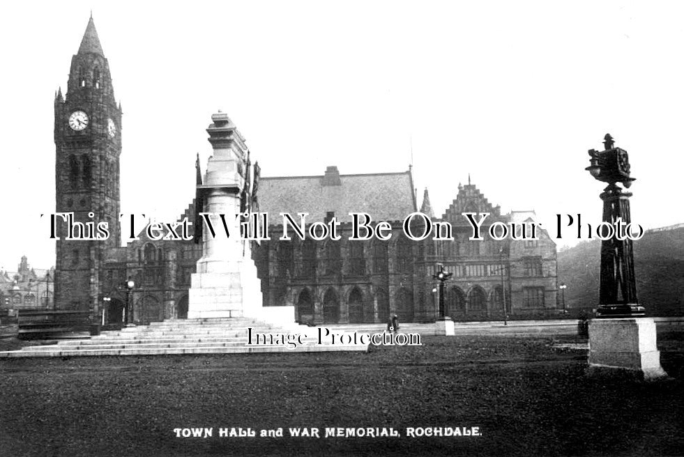 LA 4633 - Town Hall & War Memorial, Rochdale, Lancashire