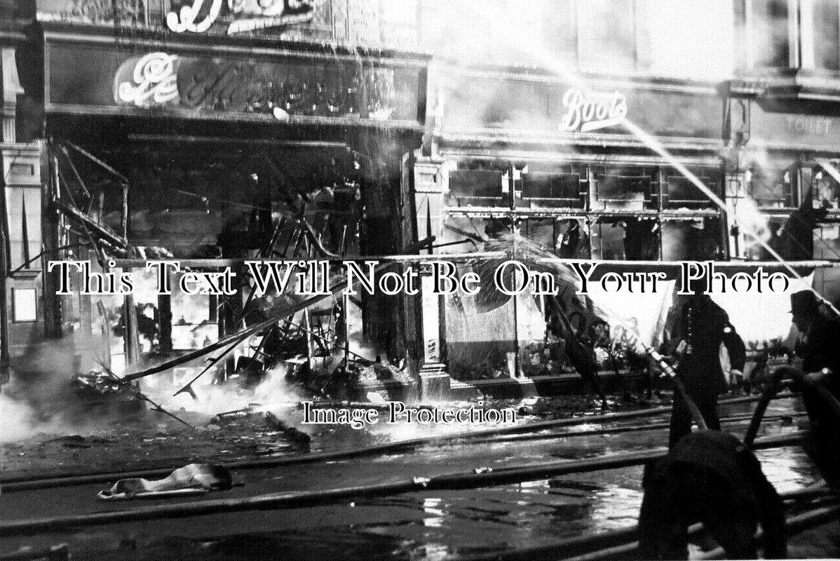 LA 4685 - Fire At Boots Chemist, Corporation Street, Blackpool, Lancashire
