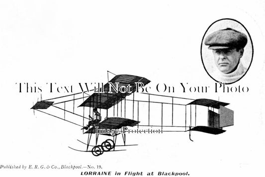 LA 4688 - Aviator Robert Loraine At Blackpool, Aviation Aeroplane 1910