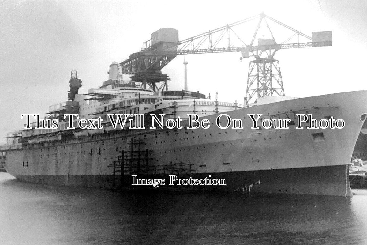 LA 4814 - PO Liner Oriona Being Fitted Out, Barrow, Lancashire c1960
