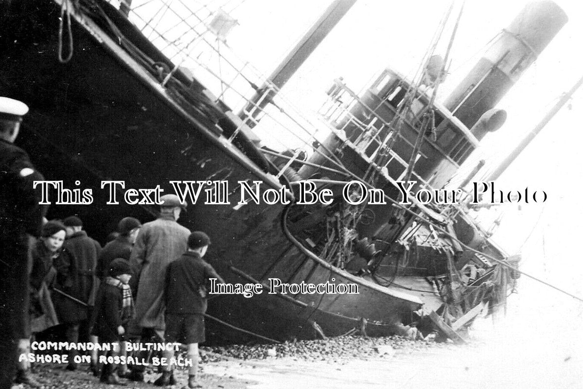 LA 4818 - Wreck Of Trawler Commandant Bultinck, Rossall Beach, Lancashire 1929