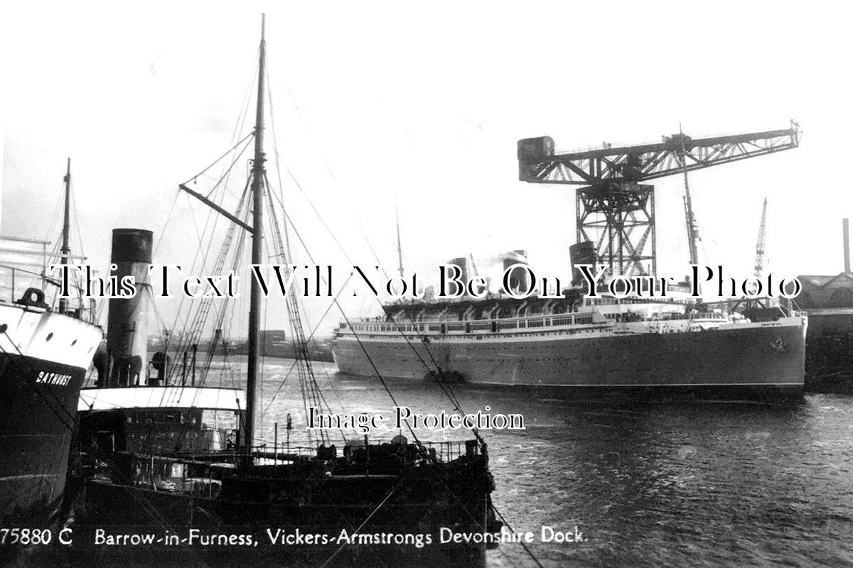 LA 4836 - Devonshire Dock, Vickers Armstrongs, Barrow, Lancashire c1935